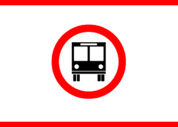 Imagem de uma placa de Circulação em faixa exclusiva