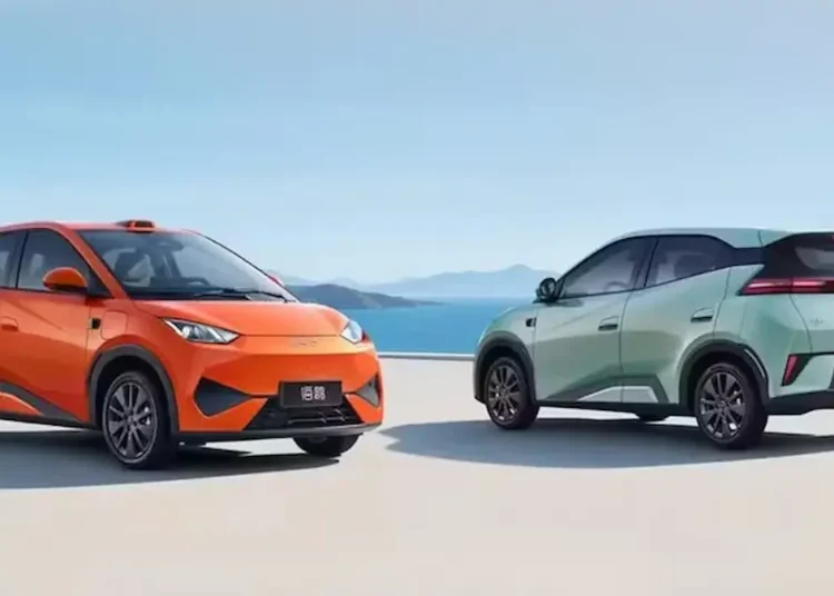 BYD Dolphin Mini em duas cores após redução de até R$ 10 mil no preço.