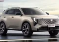 SUV Caoa Changan CS55 híbrido flex em destaque durante apresentação do modelo.
