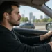 Motorista dirige carro usando fone de ouvido, conduta considerada infração média pelo CTB.
